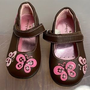 Jumping Beans Size 7 Mary Janes with Butterflies
